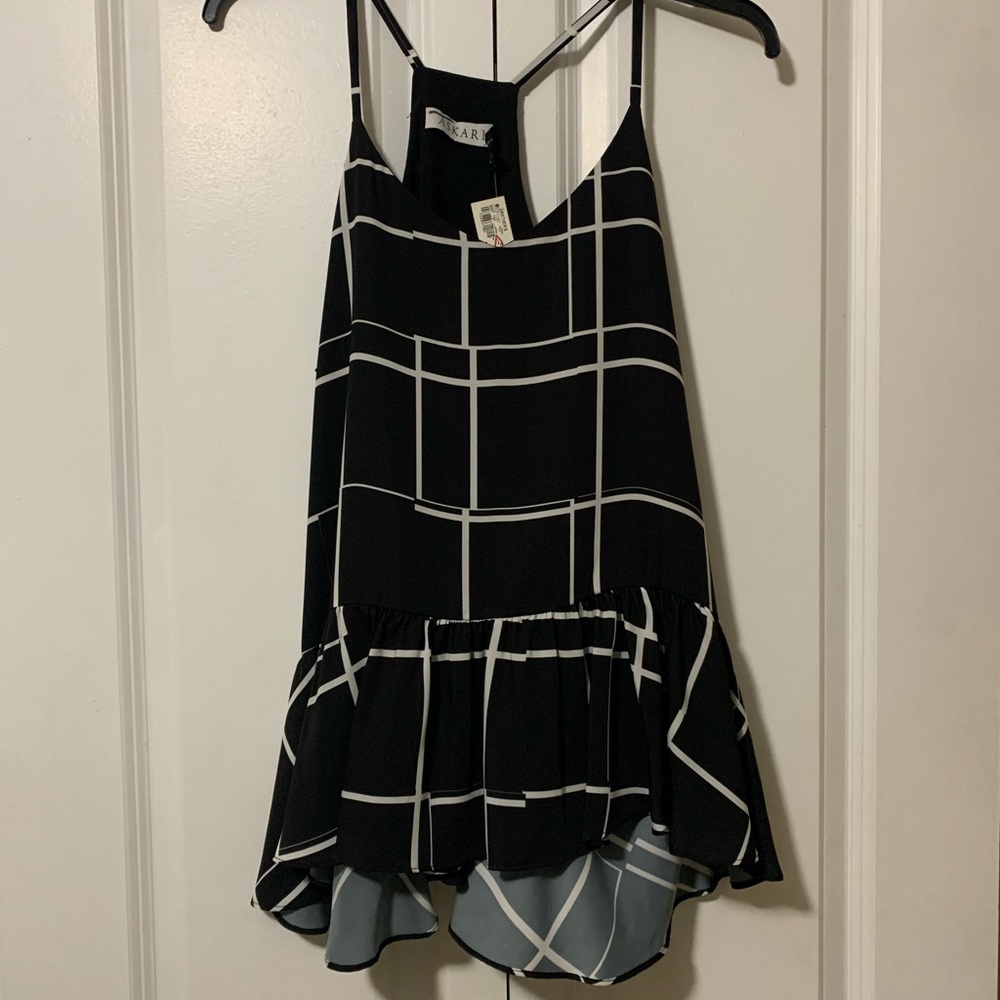 black and white tank